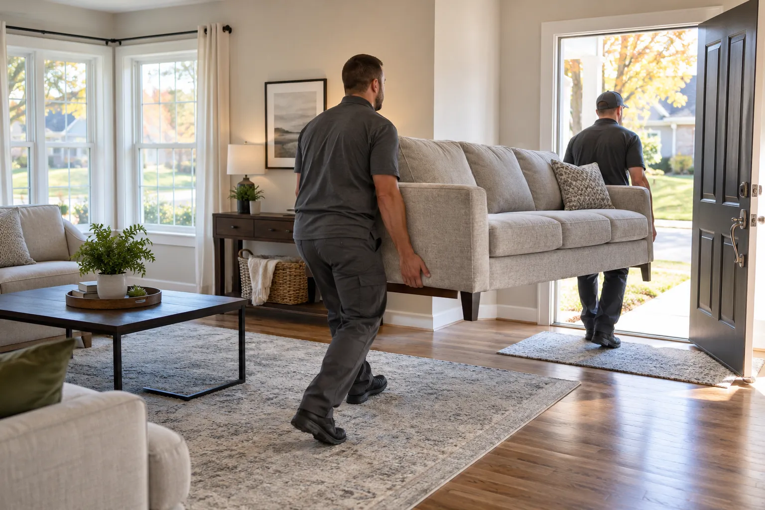 How to prepare a sofa for removal without blocking the doorway